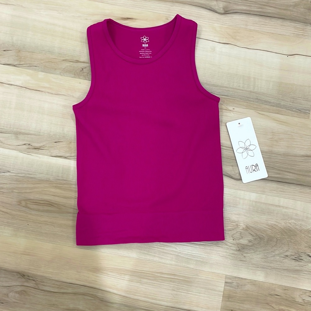 athletic pink tank